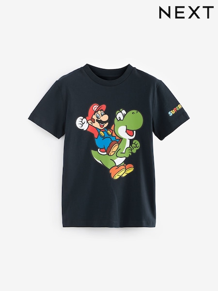 Navy Mario Gaming T-Shirt (3-15yrs) (N94735) | €14 - €16