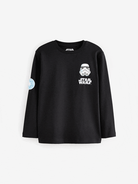 Black License Star Wars Long Sleeve T-Shirt (3-16yrs) (N94754) | €20 - €24