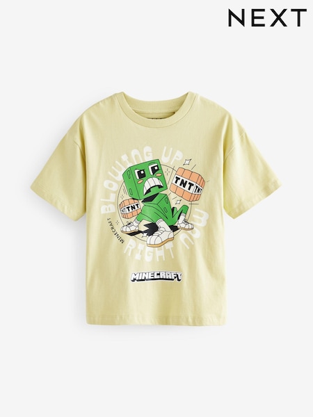 Chartreuse Licensed Minecraft T-Shirt (3-16yrs) (N94759) | 49 QAR - 64 QAR