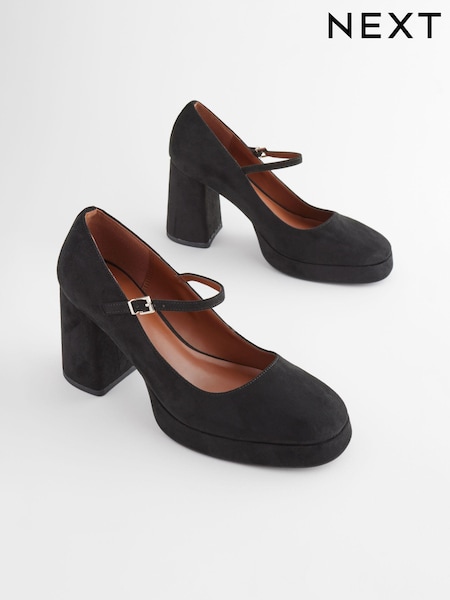 Black Forever Comfort® Platform Mary Jane Heels (N94769) | €47