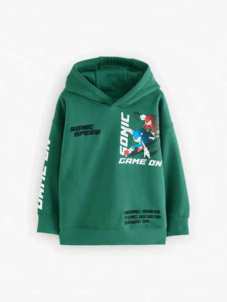 Green Sonic Hoodie (3-16yrs) (N94787) | $37 - $49