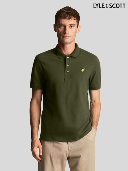 Lyle & Scott Olive Green Classic Polo Shirt (N94869) | R$ 545