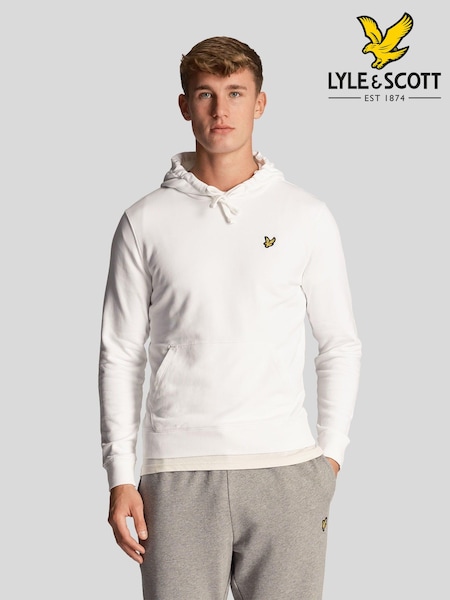 Lyle & Scott White 100% Cotton Pullover Hoodie (N94896) | R$ 740