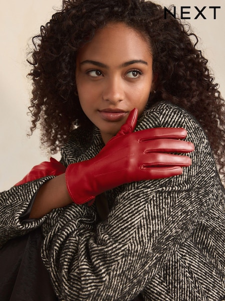 Red Leather Gloves (N94900) | €29