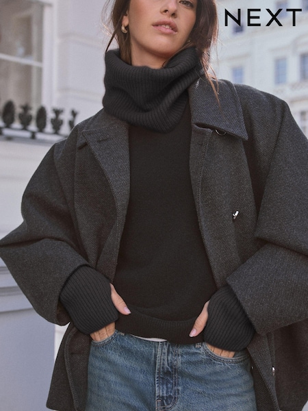 Black Wool Cashmere Handwarmer (N94942) | €21