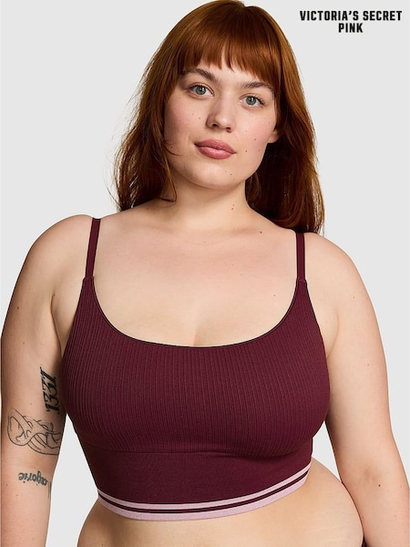 Victoria's Secret PINK Purple Rose Seamless Longline Scoop Sports Bra Top (N95006) | €29