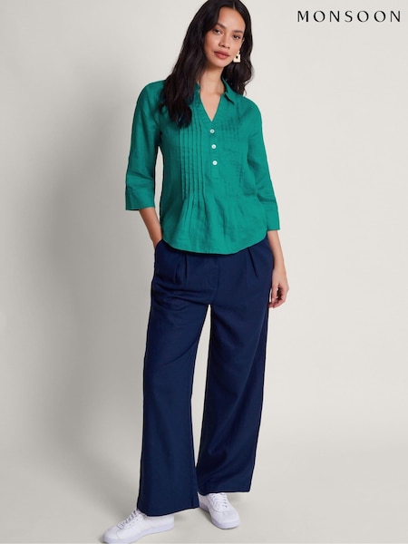 Monsoon Green Rita Reversible Blouses (N95100) | €44