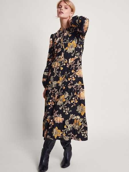 Monsoon Black Print Juliet Shirt Dress (N95108) | €43