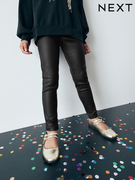 Schwarz - Coated Jeggings (3-16yrs) (N95126) | 4 € - 5 €