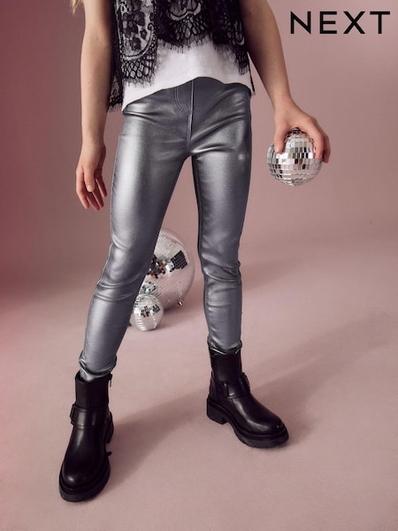 Anthrazitgrau - Coated Jeggings (3-16yrs) (N95128) | 4 € - 5 €