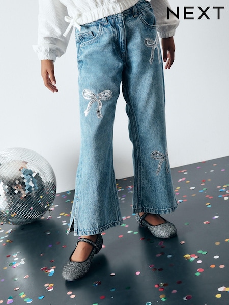 Blau Denim - Embellished Flare 100% Cotton Jeans (3-16yrs) (N95143) | 18 € - 23 €