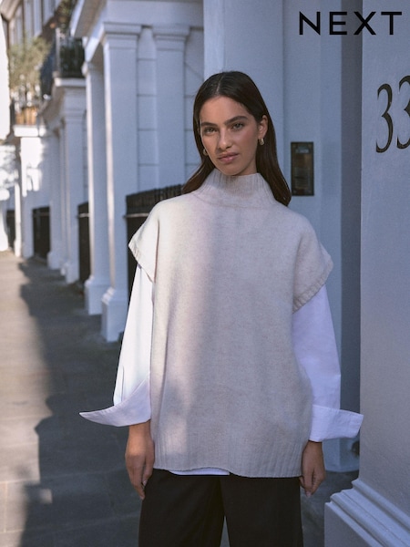 Cream Wool Cashmere Knitted Tank (N95254) | €139