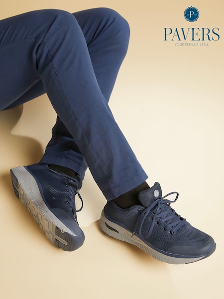 Pavers Navy Pavers Lace-Up Trainers (N95420) | €51