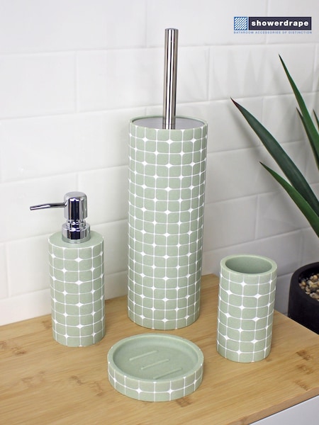 Showerdrape Set of 4 Mosaica Bathroom Accessories (N95466) | ‏226‏₪