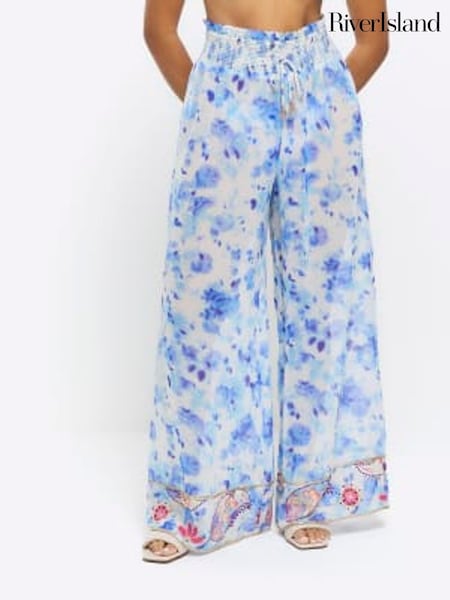 River Island Tie Dye Palazzo Trousers (N95512) | 136 LEI