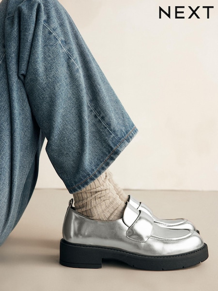Silver Forever Comfort® Chunky Retro Loafers (N95584) | €26