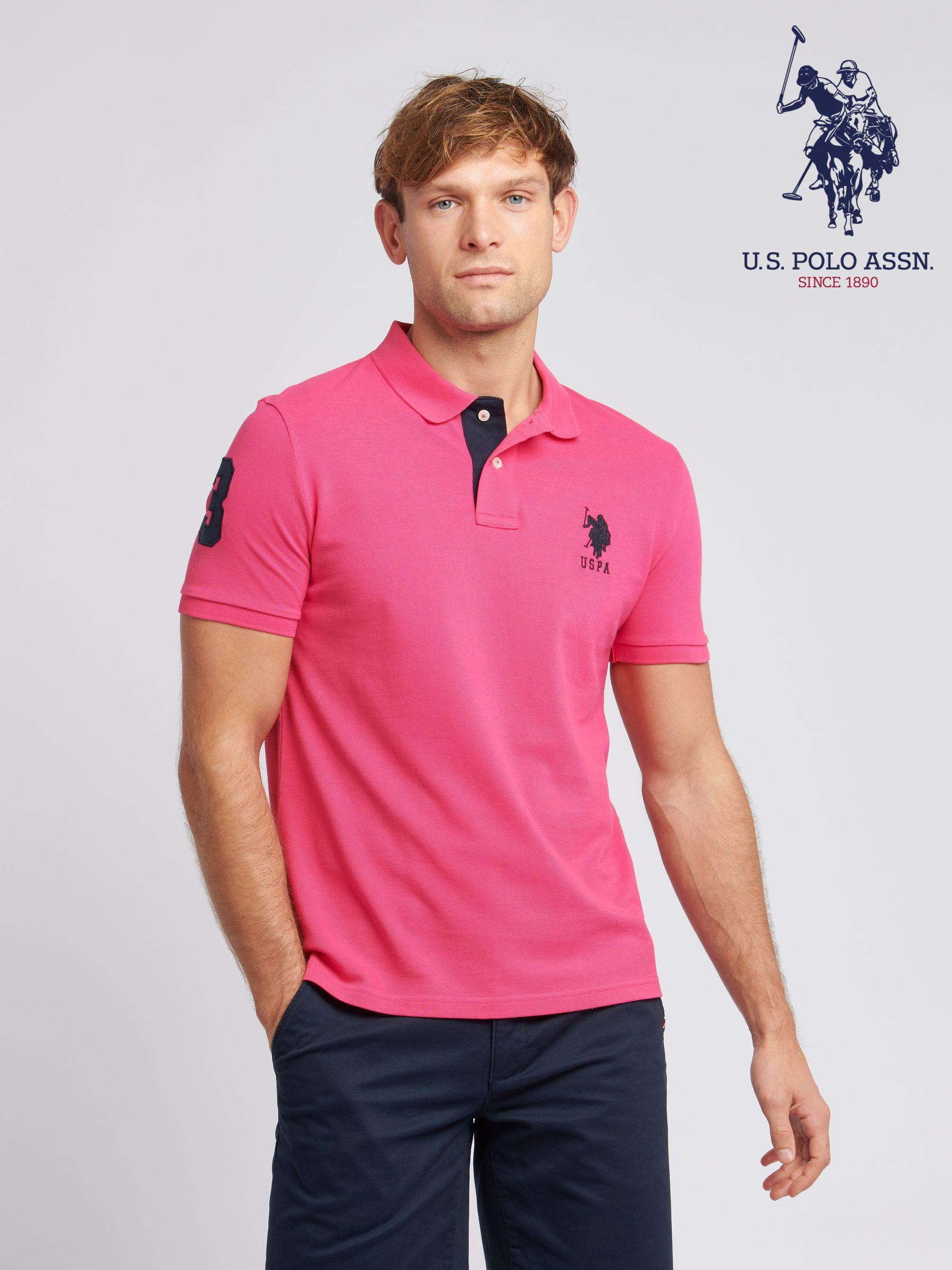 Us polo assn pink shirt cheap