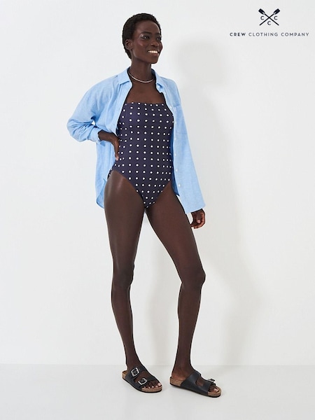 Crew Clothing Blue Polka Dot Swimsuit (N95645) | ₪297
