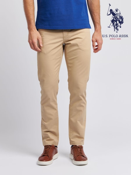 U.S. Polo Assn. Brown Core 5 Pocket Mens Trousers (N95655) | €92