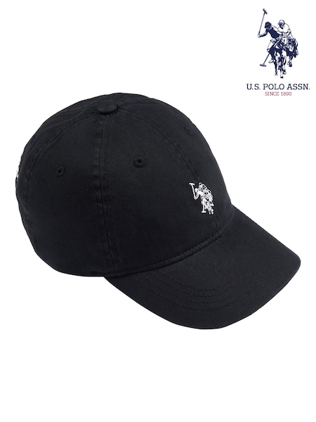 U.S. Polo Assn. Black Boys Washed 100% Cotton Canvas Cap (N95686) | €21