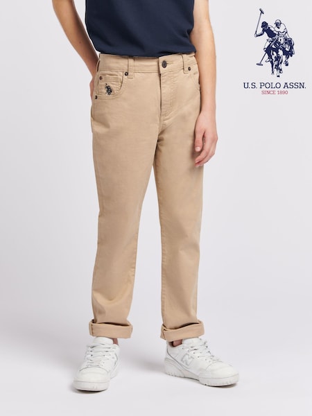 U.S. Polo Assn. Brown Core 5 Pocket Boys Trousers (N95699) | €53 - €64