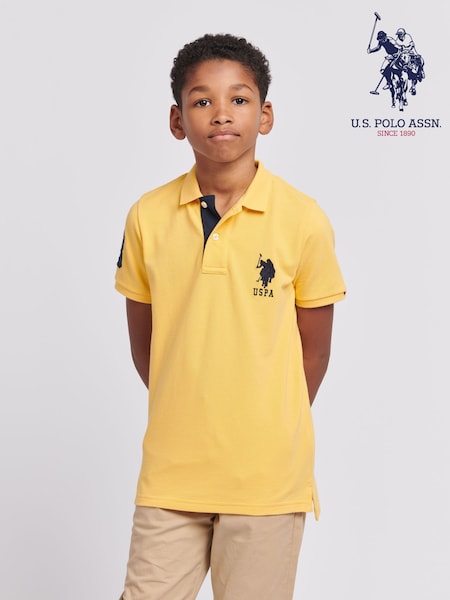 U.s. Polo Assn. Boys Player 3 Pique 100% Cotton Polo Shirt (N95734) | ‏201‏₪ - ‏241‏ ₪