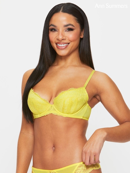 Gelb - Ann Summers Sexy Lace Padded Plunge Bra (N95946) | 4 €