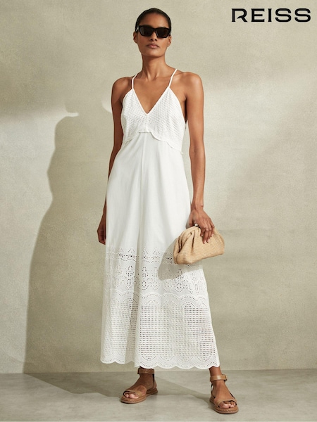 Reiss Tate Cotton Broderie Maxi Dress (N95991) | €312