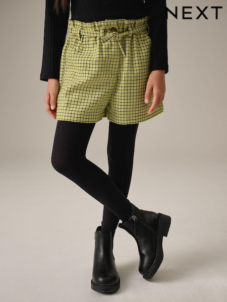 Lime Green Check Shorts (3-16yrs) (N96080) | OMR1 - OMR2