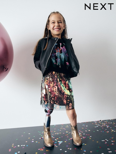 Rainbow Sequin Skirt (3-16yrs) (N96098) | €23 - €28
