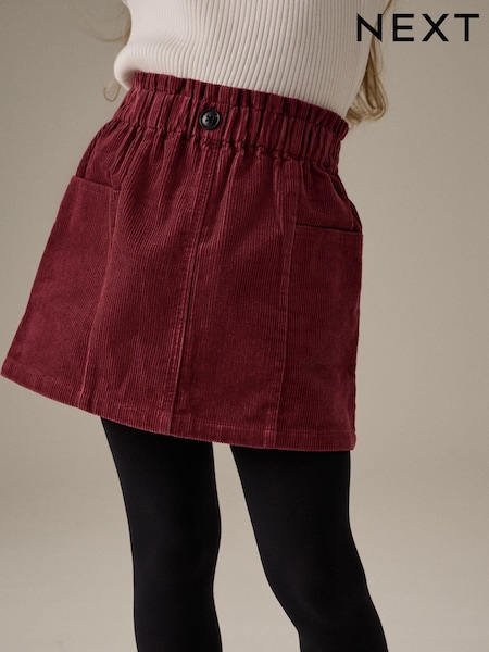 Berry Red 100% Cotton Cord Skirt (3-16yrs) (N96104) | €7 - €10