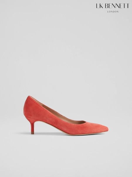 LK Bennett Brown Audrey Suede Court Shoes (N96129) | AED725