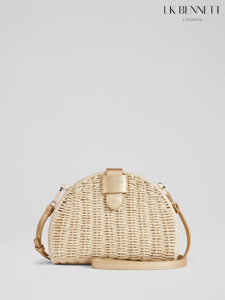LK Bennett Natural Lorena Wicker Shoulder Bag (N96140) | €131