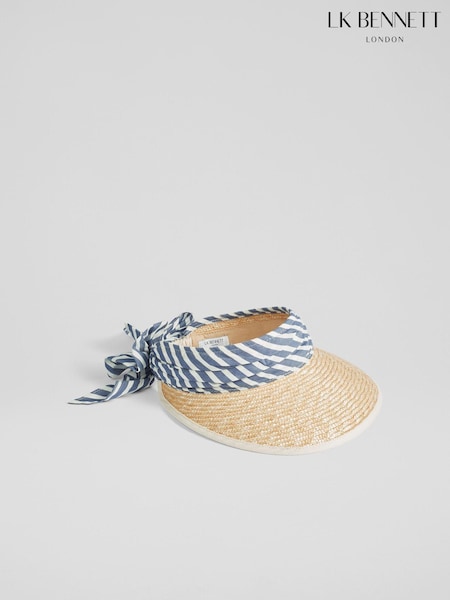 LK Bennett Rosie Straw Stripe Scarf Visor (N96153) | 54 €