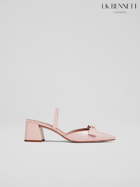 Roz - Pantofi LK Bennett Cadence Glitter Fundă Front Slingback (N96159) | 1,165 LEI