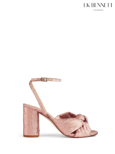 LK Bennett Eliana Crinkle Satin Sandals (N96161) | €218