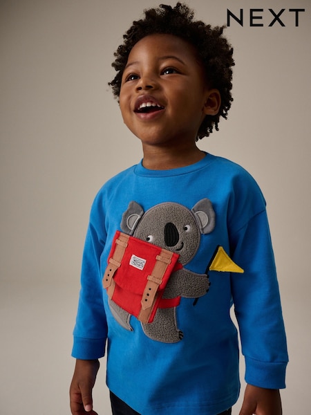 أزرق كوالا - Long Sleeve Interactive T-Shirt (3mths-7yrs) (N96241) | ‏32 د.إ.‏ - ‏ 39‏ د.إ.