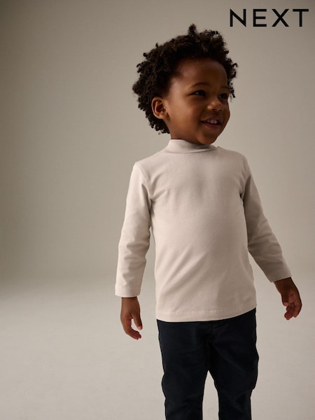 Neutral Long Sleeve Turtle Neck T-Shirt (3mths-7yrs) (N96255) | €4 - €7