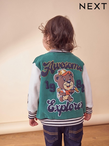 Dark Green Letterman Jacket (3mths-7yrs) (N96256) | AED107 - AED127