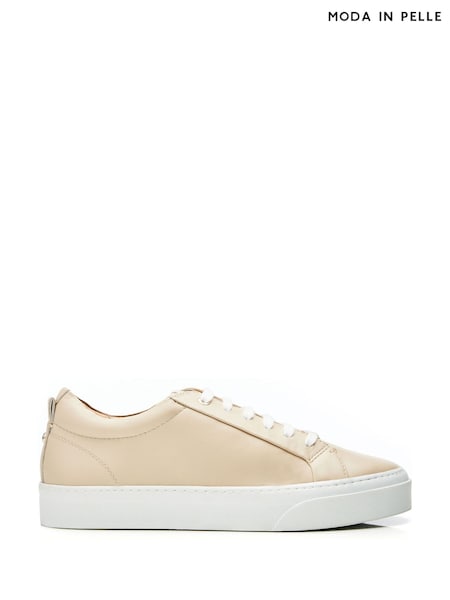 Cream - Moda in Pelle Aiyla Chunky Slab Sole Lace-Up Trainers (N96463) | € 81