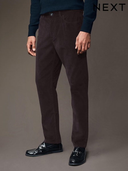 Бордово-червоний - Micro Corduroy 5 Pocket Chinos Trousers (N96471) | 1 411 грн