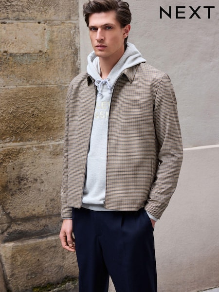 Neutral Dogtooth Check Shacket (N96477) | €63