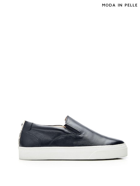 Moda in Pelle Multi  Adrina Slim Sole Twin Gusset Slip on Trainers (N96504) | ₪448
