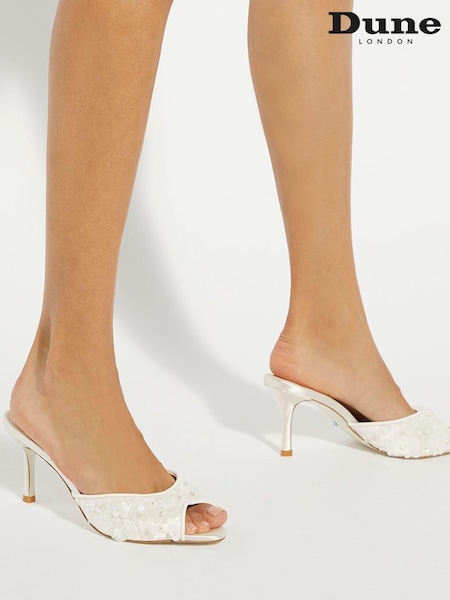 Dune London Minimoon Bridal Kitten Heel Mules (N96653) | 1,184 LEI