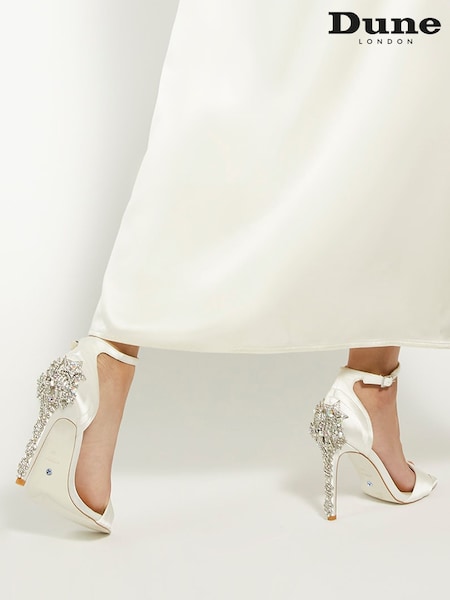Dune London White Meridians Bridal Star Heel Sandals (N96656) | € 310