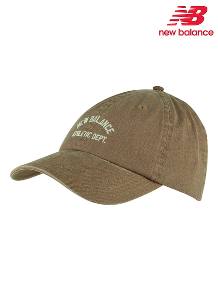New Balance Tan Brown 100% Cotton 6 Panel Seasonal Hat (N96724) | AED128