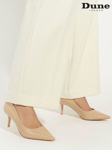 Dune London Pink Absolute Mid Heel Pointed Courts (N96745) | €57