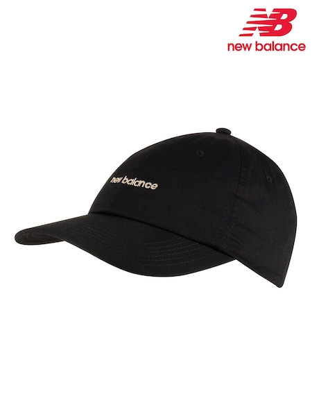 Svart - New Balance 6-panel Linear Logo Hat (N96752) | kr420