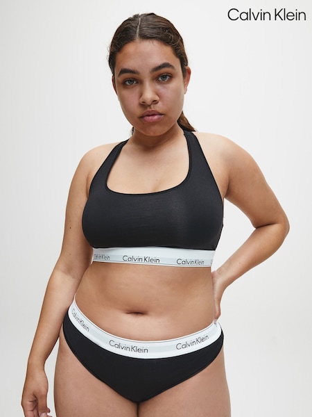 Calvin Klein Black Classic Slogan Thong (N96817) | $17