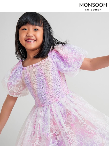 Roz - Monsoon Unicorn Imprimeu 100% Cotton Rochie (N97135) | 125 LEI - 146 LEI